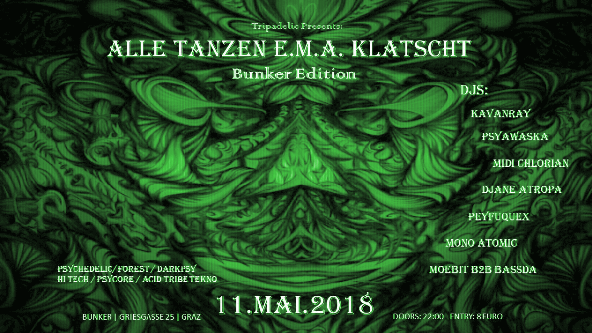 Party Flyer Alle Tanzen EMA klatscht - Bunker Edition 11 May '18, 22:00