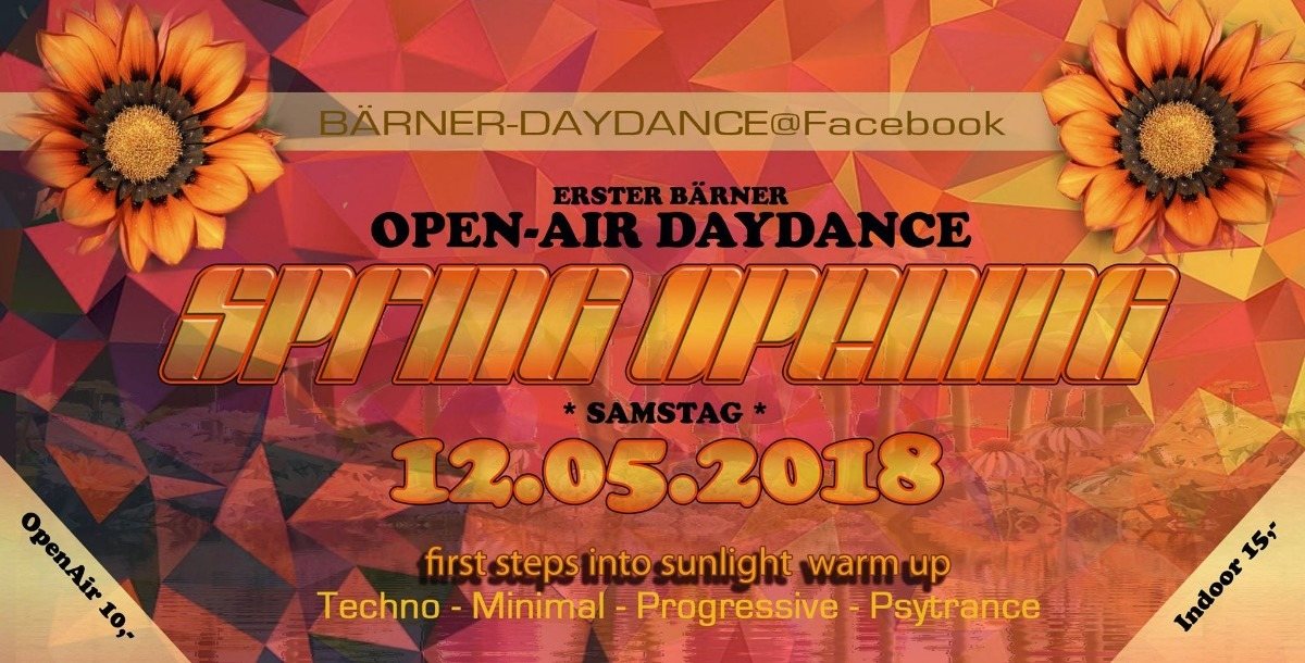 Party Flyer Berner Open-Air-DAYDANCE (&Indoor) 12 May '18, 14:00