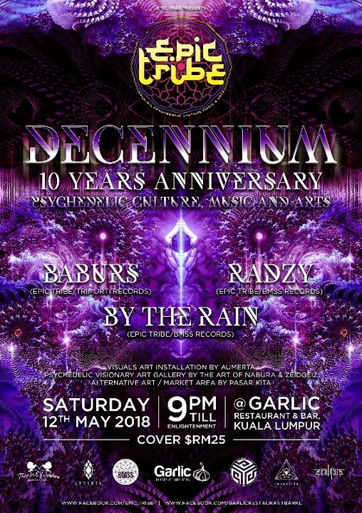 Party Flyer EPIC Tribe pres. Decennium - 10 Years Anniversary 12 May '18, 21:00