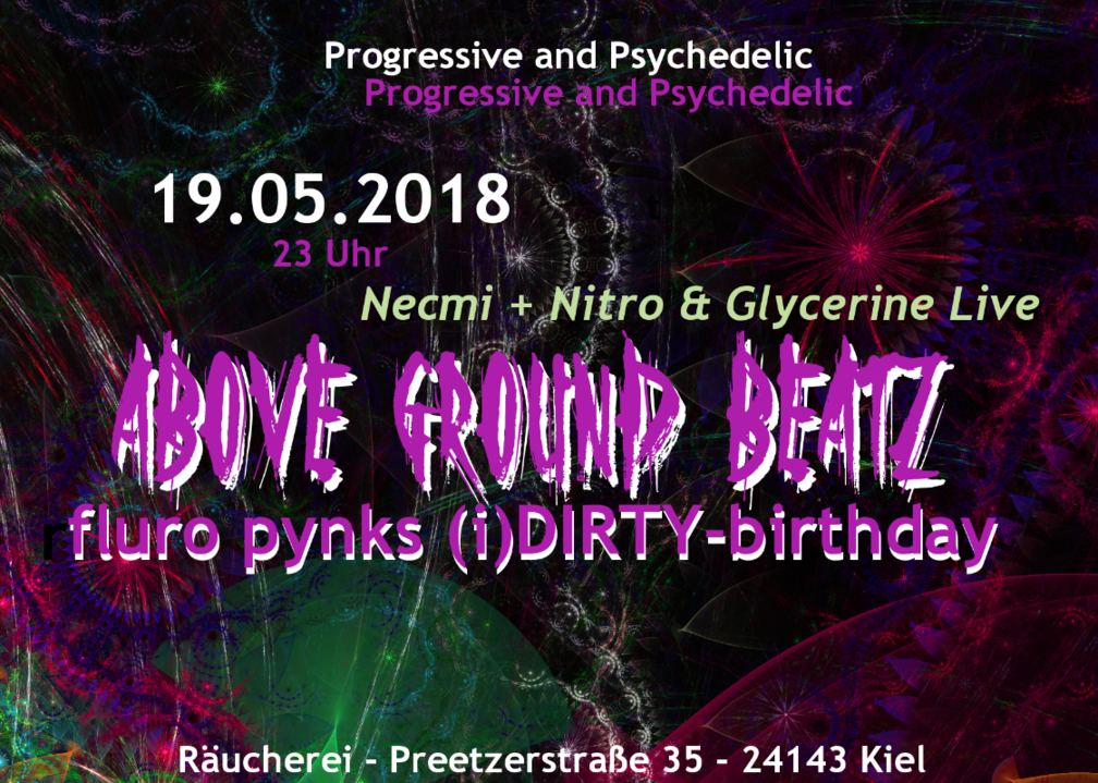 AboveGroundBeatz "Fluro Pynks (i)DIRTY-birthday" Live: Necmi · 19 May '18, 23:00
