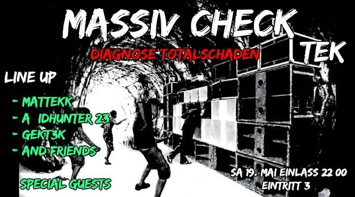 Party Flyer Massiv Check Dignose Totalschaden (Tek) (Psy) 19 May '18, 22:00