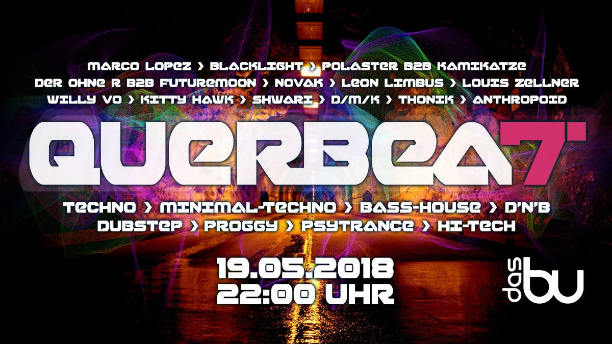 Party Flyer QuerBeat! #7 - Psyfloor 19 May '18, 22:00