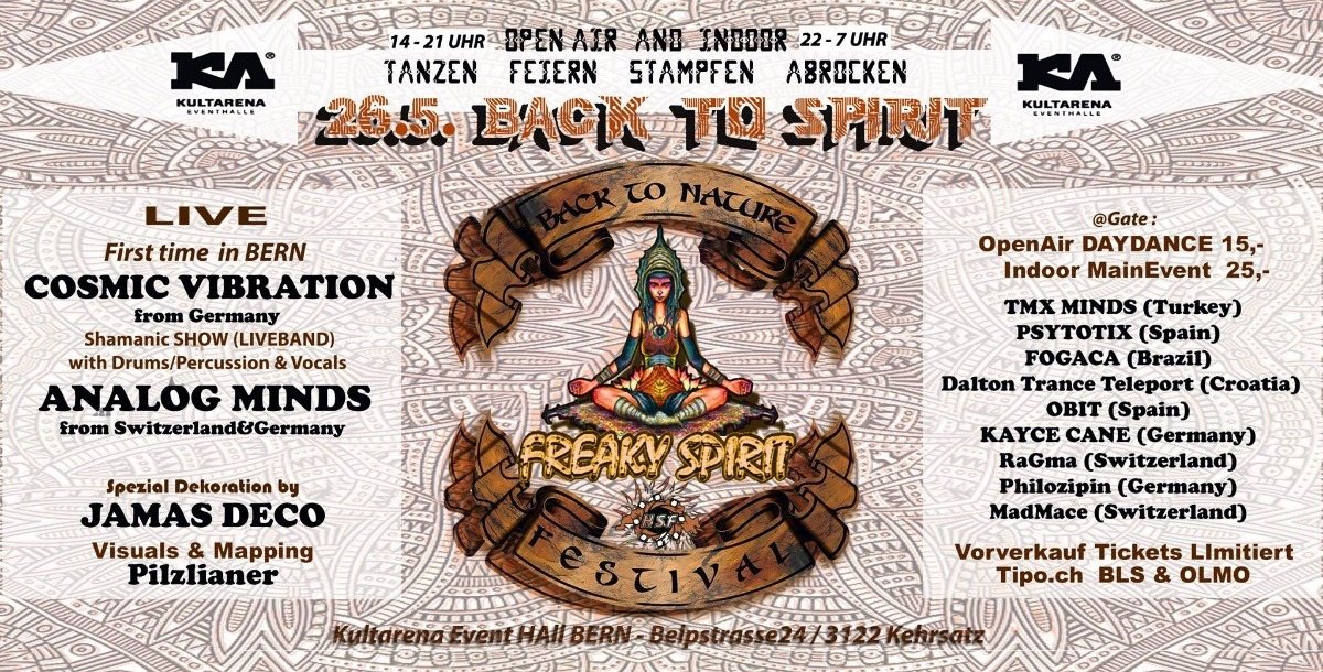 Back to Spirit (OpenAir Daydance & NIghtdance) · 26 May 18, 14:00