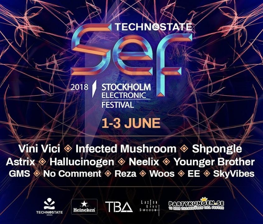 Stockholm Electronic Festival 2018 · 1 Jun 2018 · Stockholm (Sweden) ·  goabase ॐ parties and people