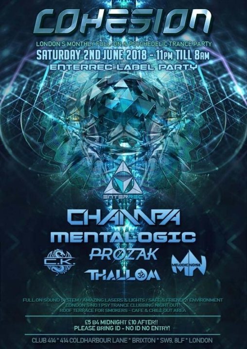 Cohesion Enterrec Label Party · 2 Jun '18, 23:00