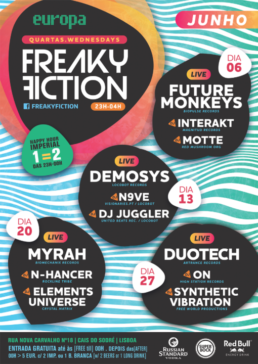 Party Flyer FREAKY FICTION 6 Jun '18, 23:00