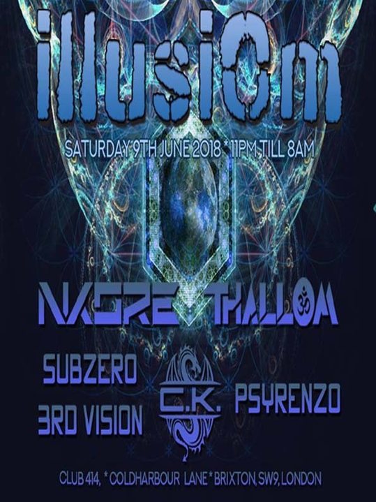Party Flyer Illusiom PsyTrance Adventure 9 Jun '18, 23:00