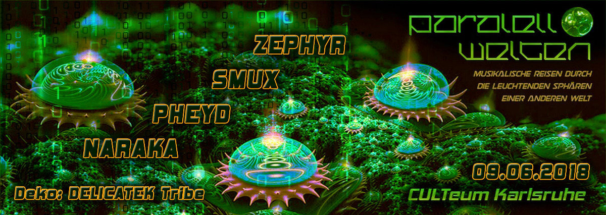 Party Flyer Parallelwelten ॐ 9 Jun '18, 23:00
