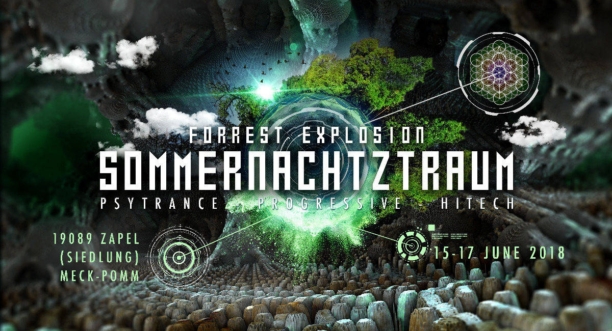 Party Flyer ForRest-Explosion Sommernachtztraum Festival 2018 15 Jun '18, 18:00