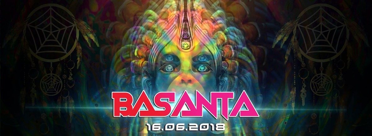 Party Flyer ॐ Basanta w/ Ranji | Blue Tunes ॐ 16 Jun '18, 23:00