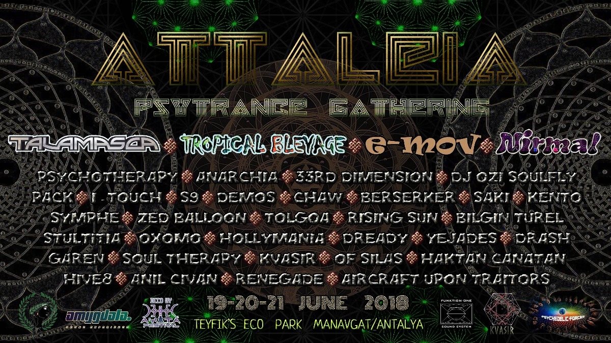 Party Flyer Attaliea Psytrance Gathering 2018 19 Jun '18, 15:00