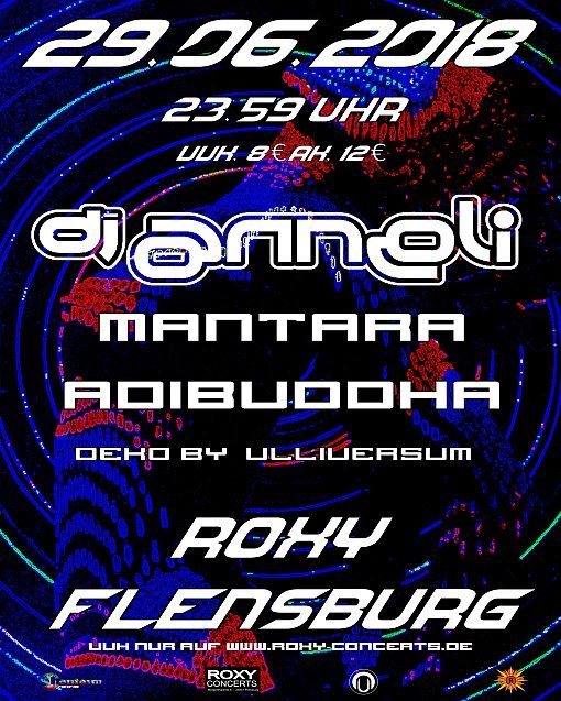 Party Flyer Goa mit Djane Anneli, Mantara und Adibuddha 29 Jun '18, 23:30