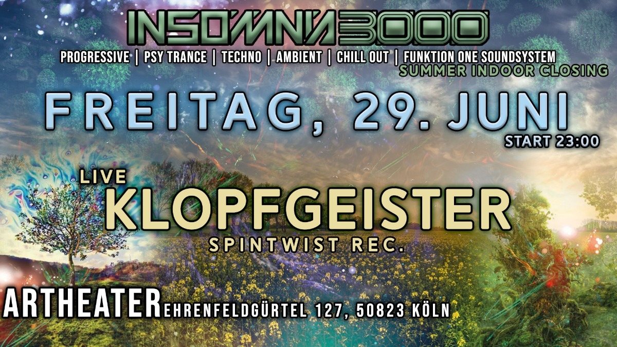 Insomnia 3000 / Klopfgeister Live / Summer indoor Closing 2018 · 29 Jun 18, 23:00