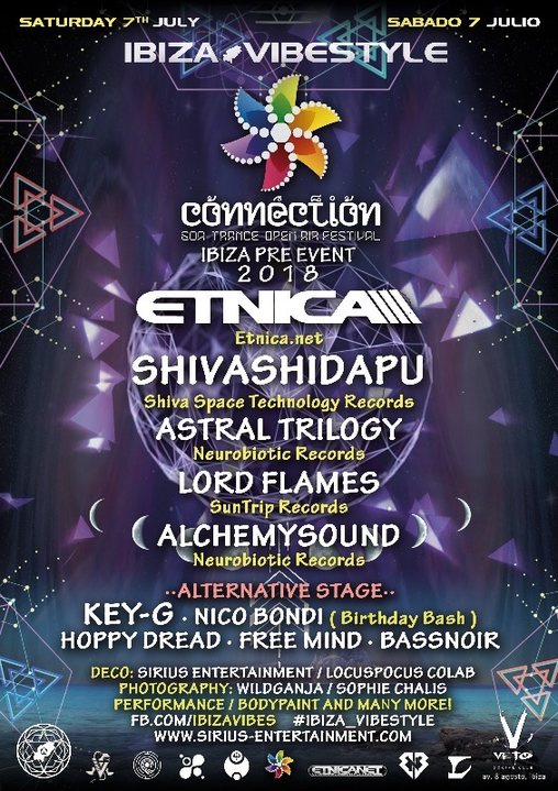 Party Flyer IBIZA VIBESTYLE CONNECTION FESTIVAL PRE EVENT 7 Jul '18, 22:00
