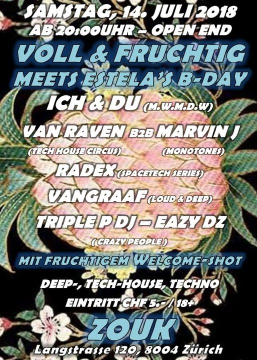 Party Flyer VOLL & FRUCHTIG 14 Jul '18, 22:00