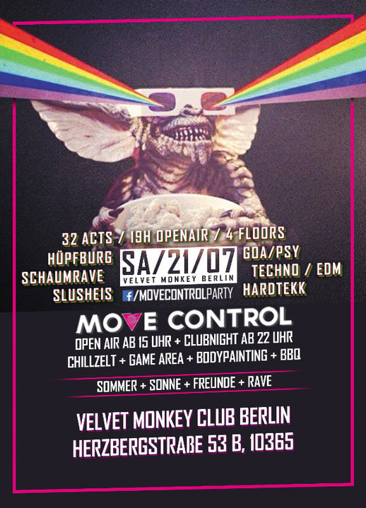 Party Flyer Move Control OpenAir 2 mit Hüpfburg & SchaumFloor + Clubnight 21 Jul '18, 15:00