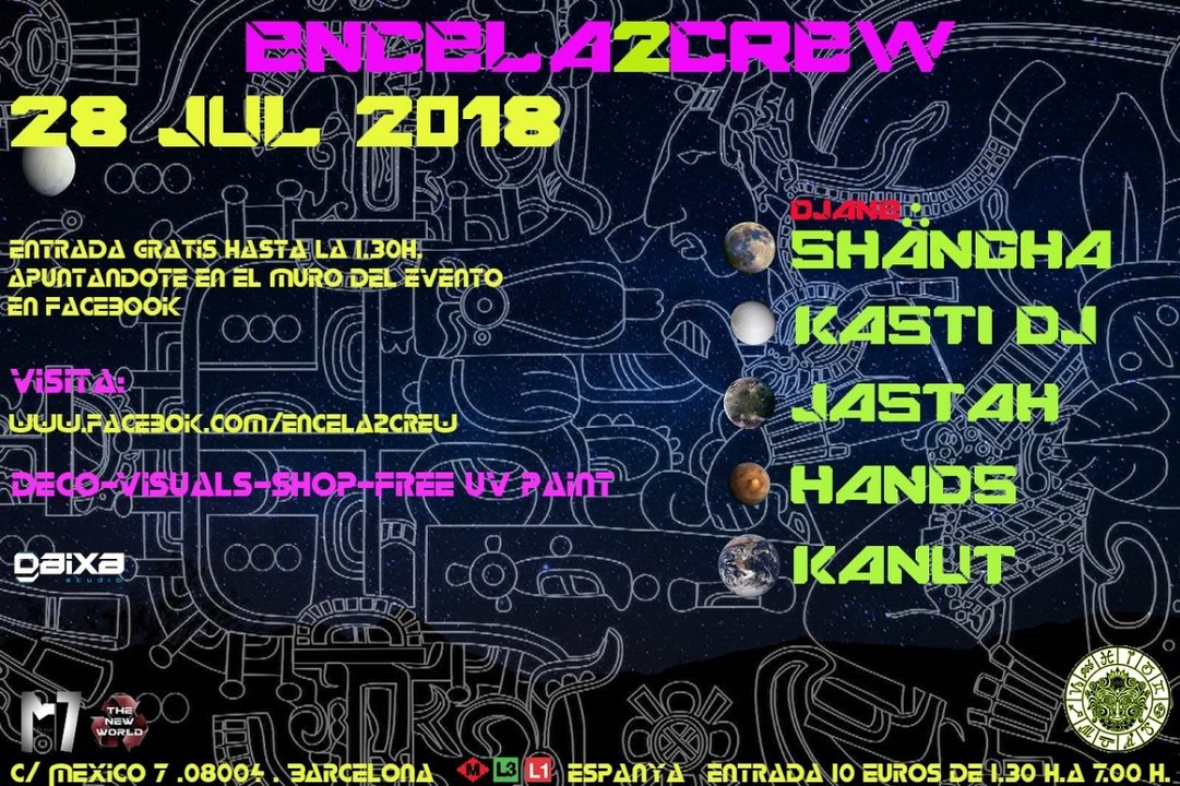 ENCELA2CREW PRESENTS: · 28 Jul '18, 23:30