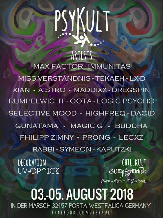 PSYKULT@Festivalkult U&D 2018 · 3 Aug 18, 20:00