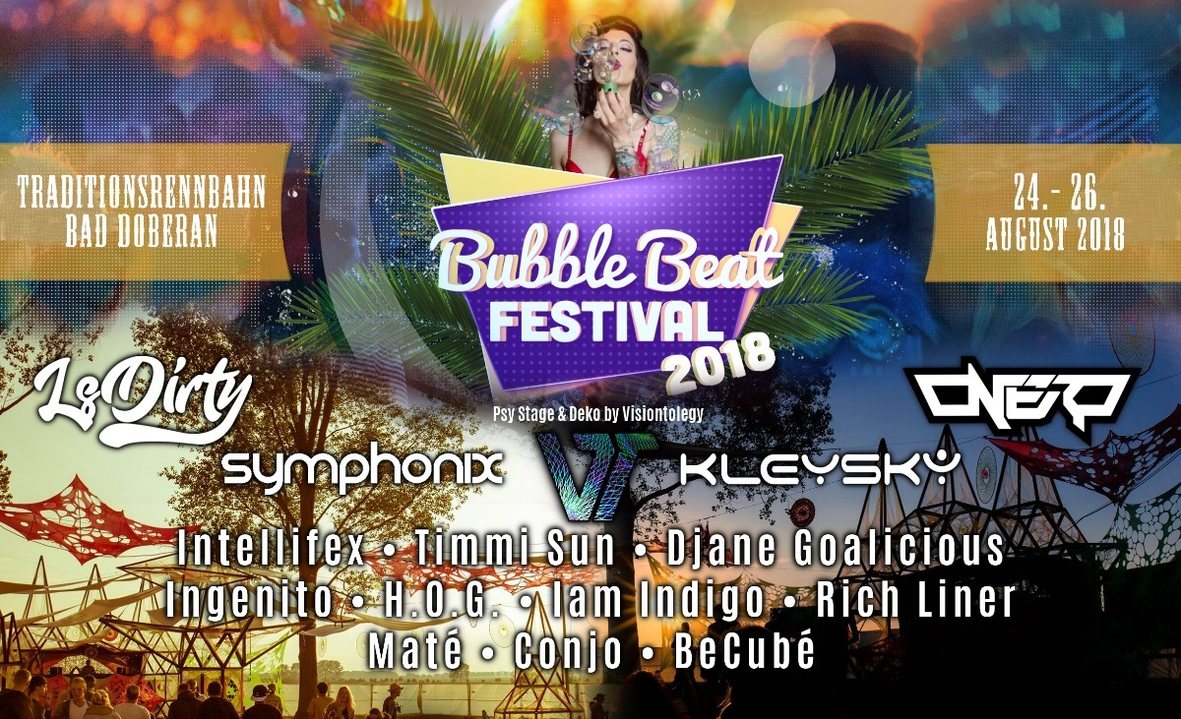 Party Flyer Bubble Beat Festival - PsyStage 24 Aug '18, 18:00
