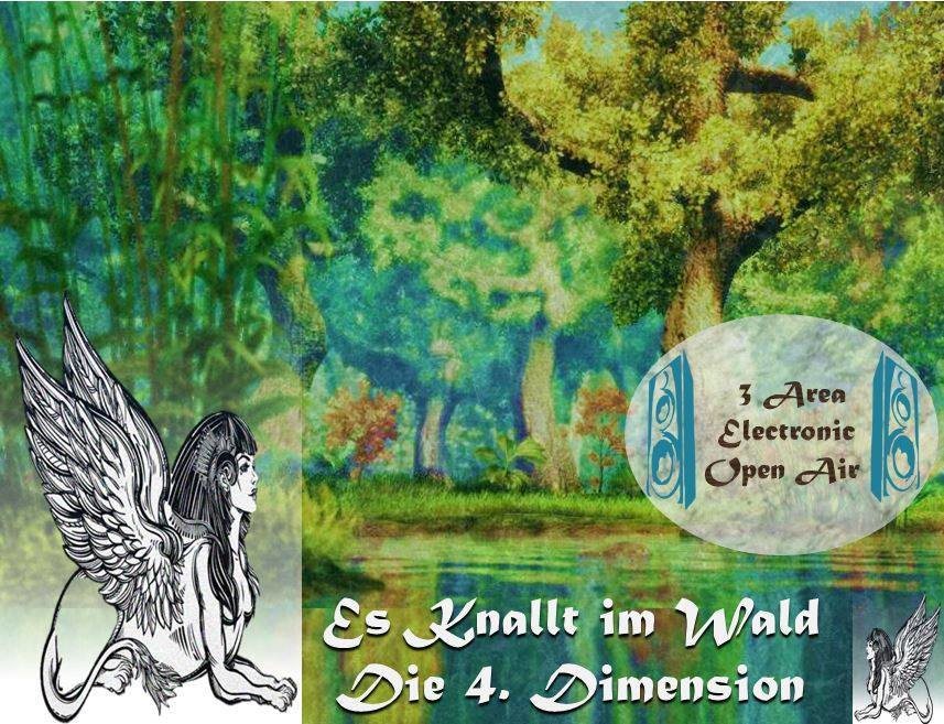Party Flyer Es knallt im Wald - Die 4. Dimension 25 Aug '18, 14:00
