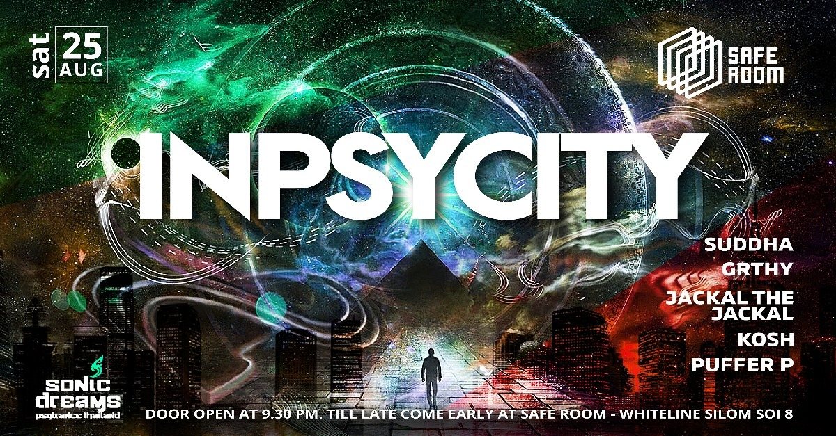 Party Flyer Inpsycity 25 Aug '18, 21:30