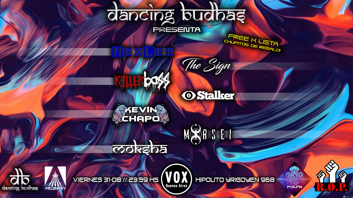 Party Flyer Dancing Budhas 31 Aug '18, 23:30