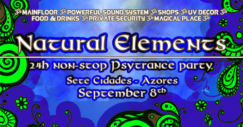 Natural Elements- 24h non-stop Psytrance party · 8 Sep '18, 20:00
