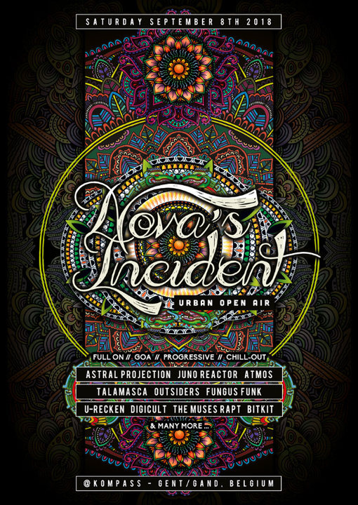 Party Flyer Nova's Incident XVI Urban Open Air 8 Sep '18, 15:00