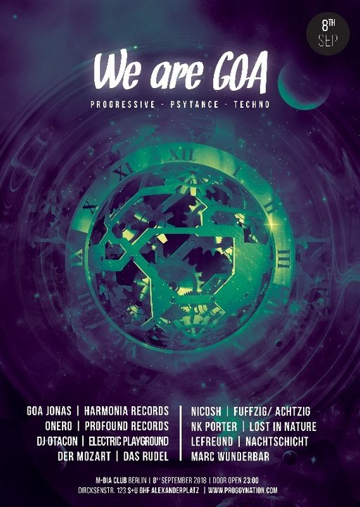 Party Flyer We are GOA | 5€ Summer-Edition 8 Sep '18, 23:00