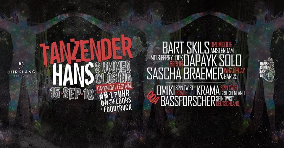 Party Flyer Tanzender Hans - Summer Closing Festival - Tag&Nacht 15 Sep '18, 17:00