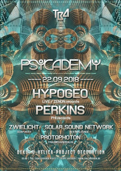 Party Flyer Psycademy 22 Sep '18, 23:00
