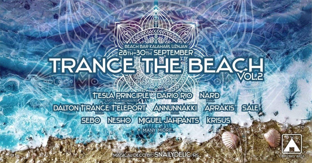 Party Flyer TRANCE THE BEACH#2 28 Sep '18, 21:00
