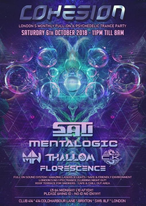 Party Flyer Cohesion 6 Oct '18, 23:00