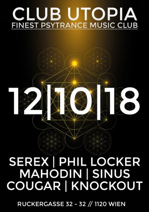 Party Flyer CLUB UTOPIA REUNION " PSYTRANCE NIGHT " 12 Oct '18, 22:00