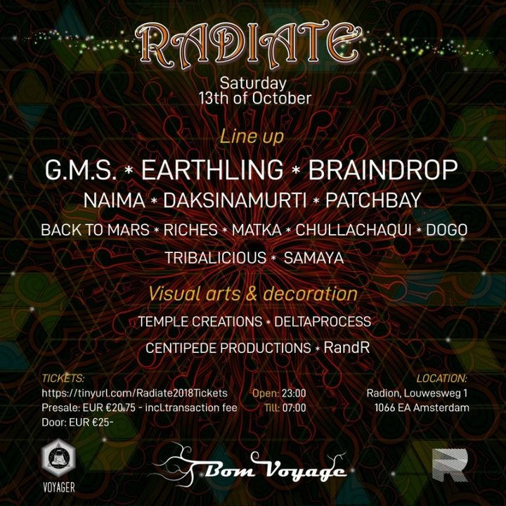 Radiate by Bom Voyage & Voyager · 13 Oct 18, 23:00