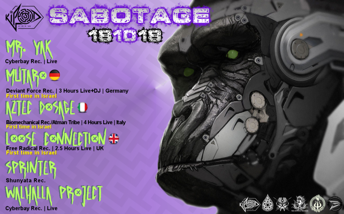 《Kipod Crew》《18.10.18 》《SABOTAGE》 · 18 Oct '18, 22:00