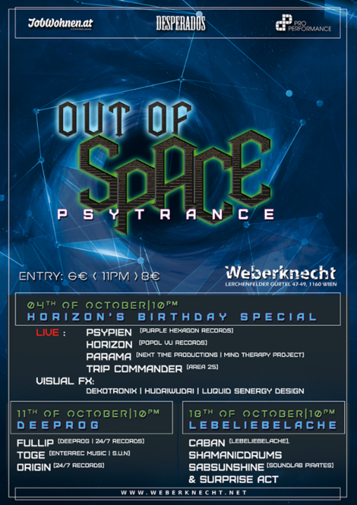 OUT of SPACE - lebeliebelache special · 18 Oct 18, 22:00