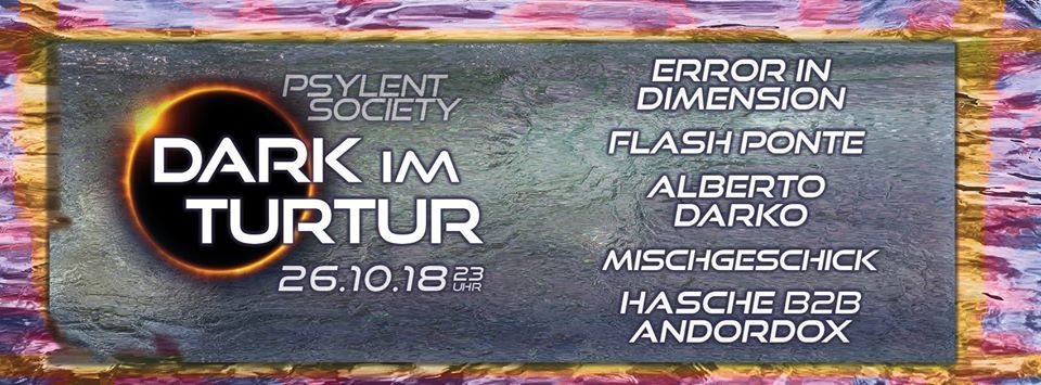 Party Flyer Dark im Turtur 26 Oct '18, 23:00