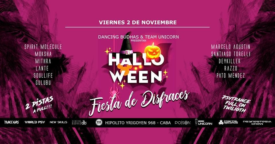 Dancing Budhas & Team Unicorn presents Psy Halloween · 2 Nov '18, 23:30