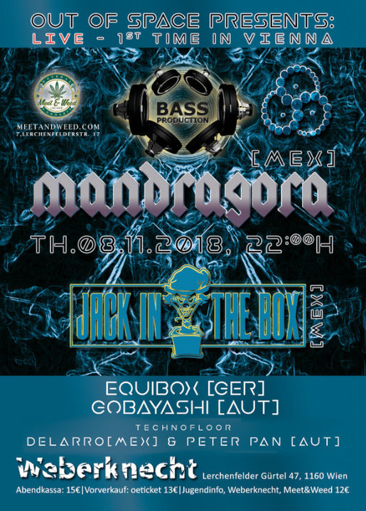 Out Of Space presents: MANDRAGORA - 1st time in Vienna · 8 Nov '18, 22:00
