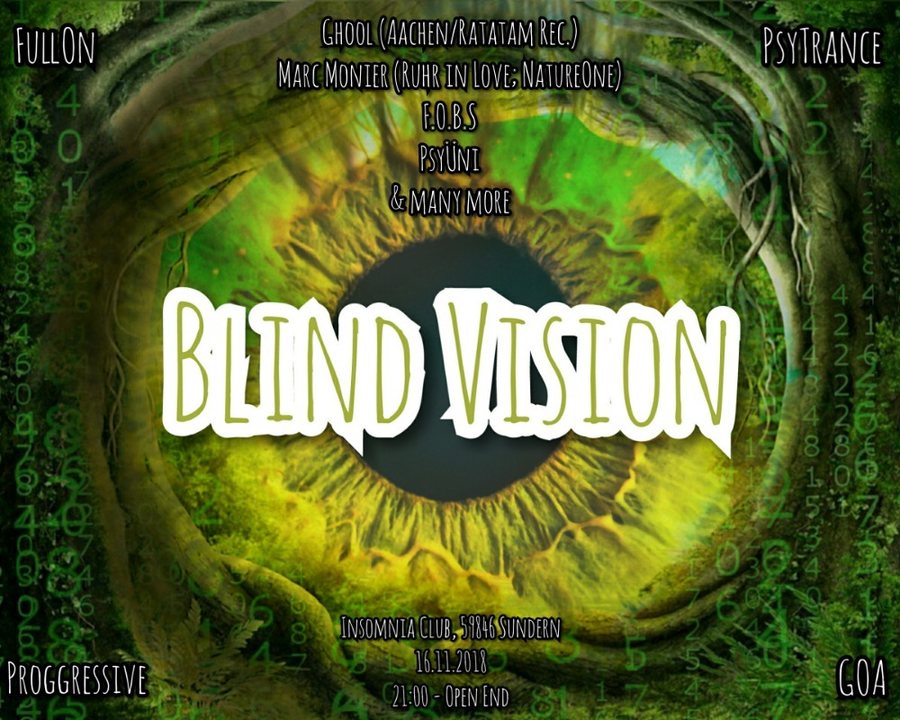 Party Flyer Blind Vision 16 Nov '18, 21:00
