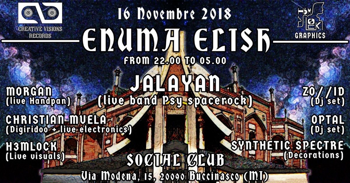 Party Flyer ENUMA ELISH 16 Nov '18, 22:00