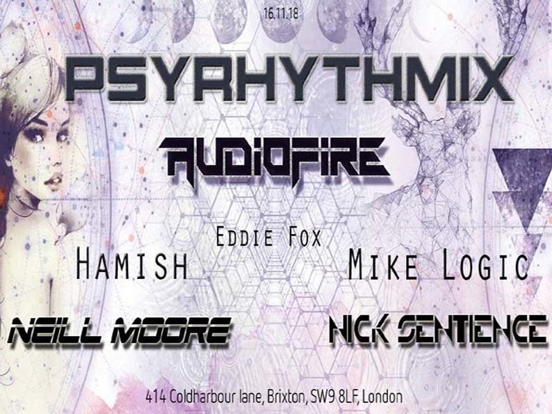 Party Flyer Psyrhythmix Pres. Audiofire 16 Nov '18, 23:00