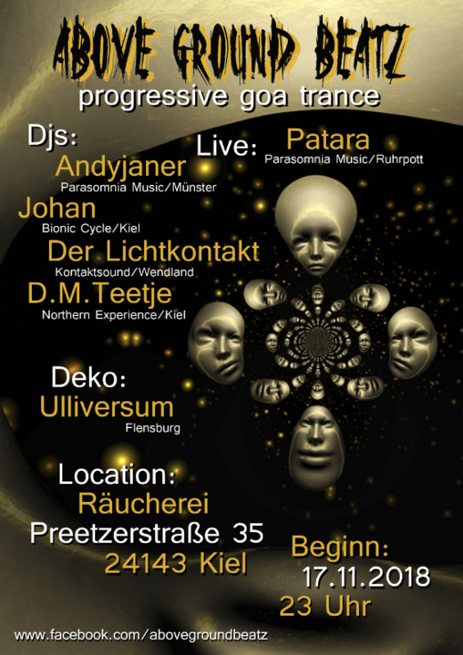 Party Flyer AboveGroundBeatz 5 "Patara Live" 17 Nov '18, 23:00