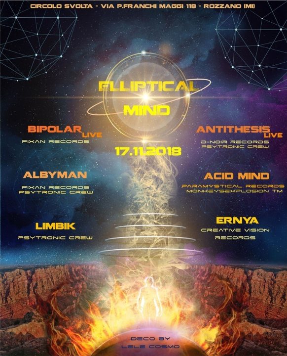 Party Flyer Elliptical Mind 17 Nov '18, 22:00
