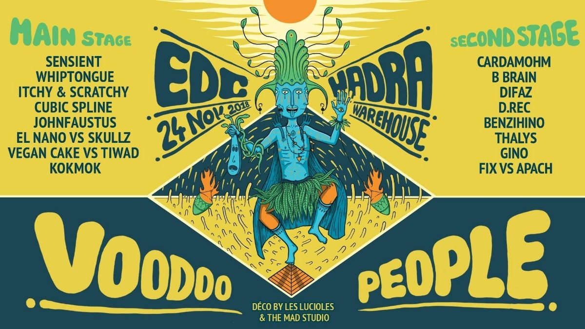 Party Flyer EDC x HADRA - Voodoo People 24 Nov '18, 22:00