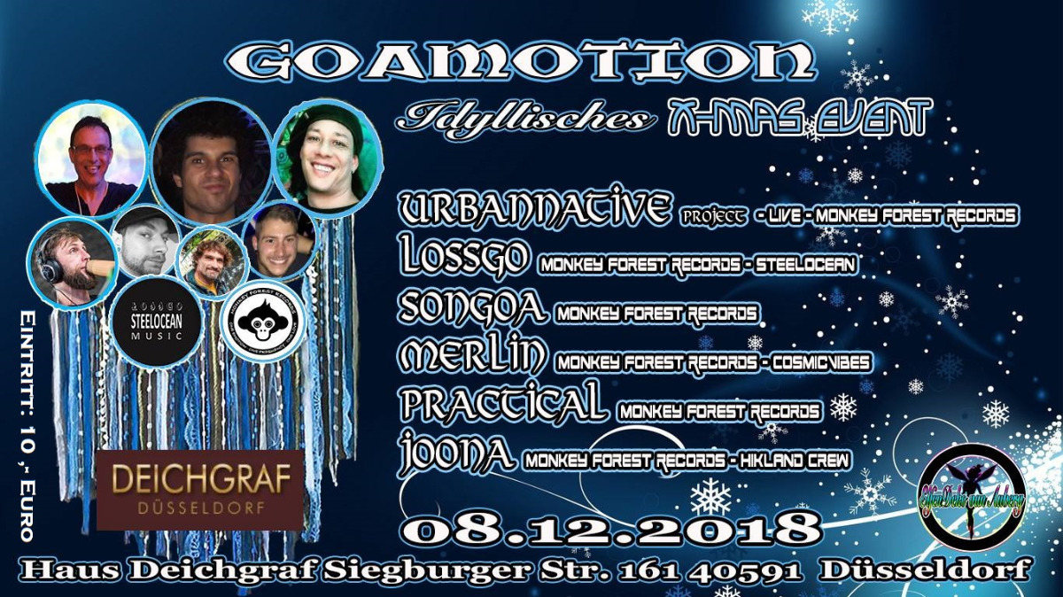 Party Flyer GOAMOTION - Das idyllische X-Mas Event 2018 8 Dec '18, 22:00