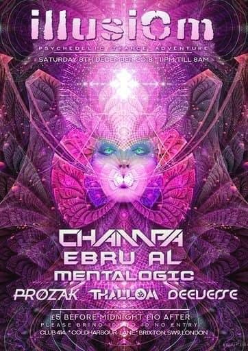 Party Flyer Illusiom PsyTrance Adventure 8 Dec '18, 23:00