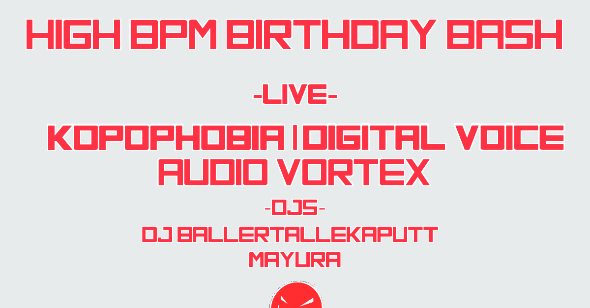 Party Flyer HiGH BPM BiRTHDAY BASH 12 Jan '19, 22:00