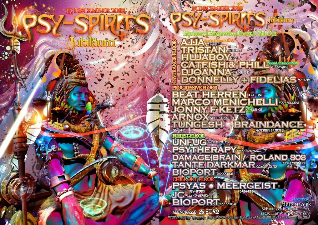 10 Jahre Psy-Spirits Jubiläums Party · 15 Dec '18, 22:00